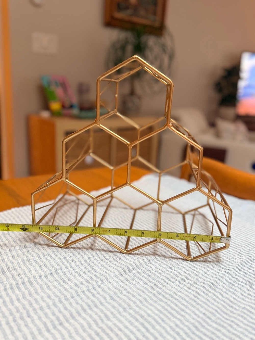 Gold Geometric Wine Rack - Picture 4 of 8